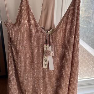 Alice + Olivia silk and beaded top.